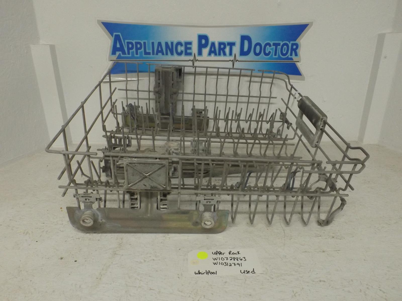 Whirlpool Dishwasher W10728863 W10312791 Upper Rack Used Whirlpool Dishwasher W10728863 W10312791 Upper Rack Used